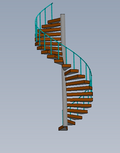 Spiral staircase 3D Model (SOLIDWORKS) | Concept Design | CAD File